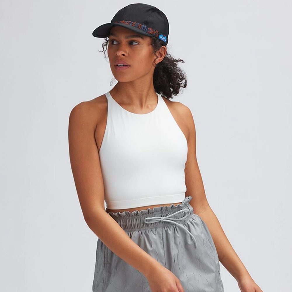 White tank top, cropped, gym top, athletic